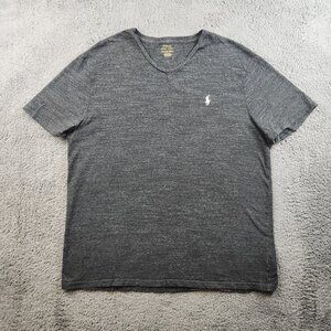 Polo Ralph Lauren Shirt Mens Extra Large Heathered Gray Short Sleeve Tee Cotton
